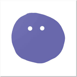 Very Peri Periwinkle Blue Minimal Mysterious Face Color of the Year 2022 Posters and Art